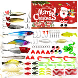 78 Pcs Set Fishing Lures Christmas Fish Tackle Set Xmas Surprise Fishing Bait