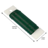 4 Roll 0.7mm Green Floral Wire Rolls for Christmas Wreath Crafts