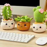 6-Pack Hanging Potted Plant DIY Yarn Craft Kits with Yarn and Hooks for DIY Crafting