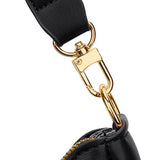 Shoulder Bag with Chain and Strap Design – Underarm Purse Handbag for Women Black