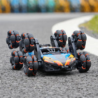 Dual Remote Control 6-Wheel Stunt Car Watch Gesture Controlled 2.4Ghz RC Spray Car Toy Orange