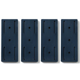 4Pcs Set Punch-Free Socket Organizer Wall Mount Plug Fixer Adhesive Power Strip Holders Dark Blue