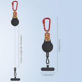 2Pcs Phone Lanyard with Retractable Cord 360 Degrees Swivel Locking Hook for Phone Keys Wallet