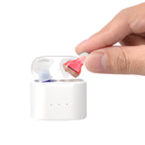 Rechargeable Hearing Aids for Seniors In Ear Hearing Amplifiers Device Blue and Red