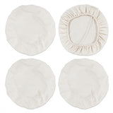 4 PCS Stretch Removable Dining Chair Seat Cushion Slipcovers for Decor Beige