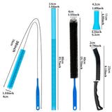 5Pcs Dryer Vent Cleaner Kit Flexible Lint Brush Cleaning Tools for Home Appliances Black
