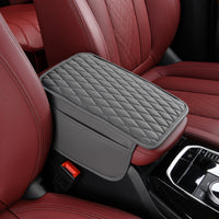 PU Leather Car Center Console Cover with 2 Storage Pocket Car Arm Rest Cover Car Interior Accessories Grey