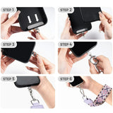 Phone Lanyard Clip and Go Strap with Wallet Crossbody Purple