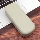 Unisex Hard Shell Glasses Case – PU Leather Travel Sunglasses Box Beige