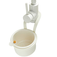 Kitchen Sink Strainer Basket with Faucet Hook – Fruit & Vegetable Stopper White