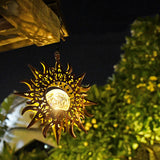 Solar Hanging Sun and Moon Lights for Garden Patio Decor Style 1