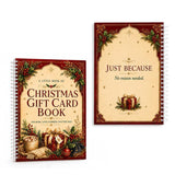 Christmas Gift Card Book DIY Spiral Bound with Handwritten Note Pages Style 2