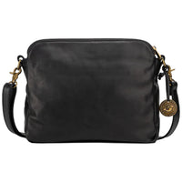 Women PU Leather Crossbody Bag Multifunctional Three Layer Purse Shoulder Bag Tote Black