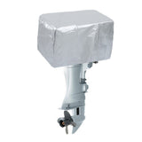 Boat Outboard Cover Engine Dust Cover Waterproof UV Resistant for Boat Silver