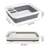 Collapsible Dish Drying Rack Portable Dinnerware Drainer Organizer for Kitchen