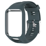 Replacement Silicone Sport Watch Strap for TomTom Smart Watches Adjustable - Grey
