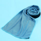 6Pcs Instant Cooling Towel Outdoor Chilly Cool Towel for Cycling Jogging Gym Sports Light Blue