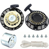 Recoil Pull Starter Compatible With Honda GX120 GX160 168F 5.5HP 6.5HP Engines Black