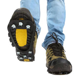 2 Pairs Ice Snow Anti Slip Spikes Grips Grippers Crampons Cleats For Hike Shoes Boot