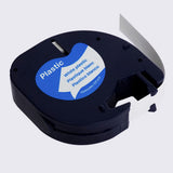 10 Pack 12 mm Label Tape Compatible with Dymo LetraTag 91330 Style 1