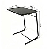 Adjustable TV Tray Table - TV Dinner Tray on Bed & Sofa Comfortable Folding TV Tray with 6 Height