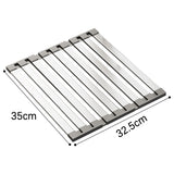 Foldable Over Sink Drying Drainer Stainless Steel Dish Rack for Kitchen