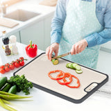 Double-Sided Titanium Cutting Board with Wheat Straw