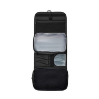 PU Leather Multifunctional Toiletry Bag Hanging Travel Organizer Makeup Cosmetic Case Black