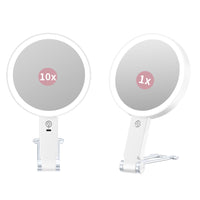 10X/1X Magnifying Makeup Mirror with Lights Rechargeable Double-Sided Touch Dimmable Mirror