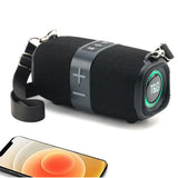 Portable Bluetooth Speakers Wireless Speaker with TF AUX FM for Shower Pool Party Black