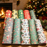 10 Sheets 10 Designs Christmas Wrapping Paper for Gifts and Crafts