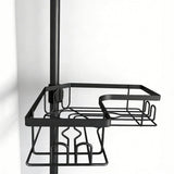 Adjustable No-Drill Floor-to-Ceiling Corner Shower Caddy Bathroom Storage Rack
