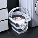 Foldable Collapsible Laundry Basket with Handle for Storage Gray