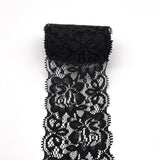 10 Yards Elastic Stretch Lace Trim Floral Ribbon for Sewing DIY Black