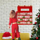 Christmas Advent Calendar Candy Bag Wall Hanging Storage Sack Xmas Decor with 24 Pockets
