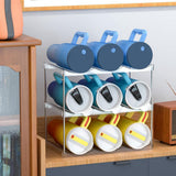 Stackable Clear Storage Rack for Wine Bottles & Cups Medium