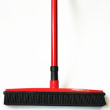 Rubber Broom for Pet Hair Car Windows Cleaning Long Handle Squeegee Red