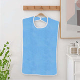 2 Pack Bibs for Men Women Washable Clothing Protector Bibs with Hook and Loop Closure for Meals Cooking Crafts Daily Activities Blue
