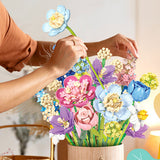 888PCS Botanical Collection Building Block Toy – Flower Bouquet Construction Set
