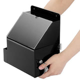 Acrylic Collection Box with Lock for Tips Ballots Business Cards Black