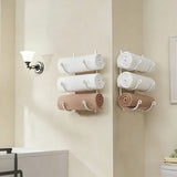 3 Tier Vertical Towel Rack Iron Wall Mount for Bathroom Storage White