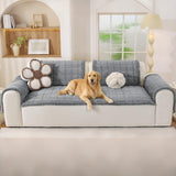 Sofa Armrest CoverWashable Couch Cover for Dogs Thick Pet Friendly Sofa Covers Light Gray