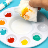 22PCS 10 Well Plastic Paint Palette for Acrylic Watercolor Art Painting Supplies