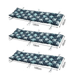 Patio Lounge Chair Cushion Floral Printed Lounger Cushions with Ties Dark Green