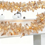 LED Maple Leaves Garland with Lights – Fall Decorations for Home and Christmas