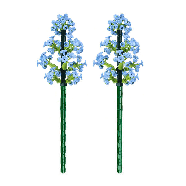 Set of 2Pcs Flower Building Blocks Kits Artificial Flowers Home Office Decoration Style 1