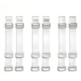 3 Pairs Adjustable Detachable Bra Shoulder Straps Clear TPU Style 2