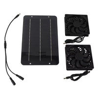 Portable Exhaust Fan Set Solar Panel Powered Ventilator Fan for Outdoor Pet House