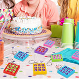 10-Pack Portable Tic Tac Toe Game Keychain Set Colorful Travel-Friendly Toys