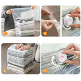 8 PCS Vacuum Storage Bags Cube Combo for Clothes Quilts Travel Space-Saving